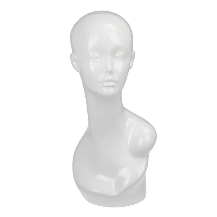 Plastic Torso Mannequin Gold Black Hat Wig Wig Display Head Abs Plastic Shiny Mannequin Head