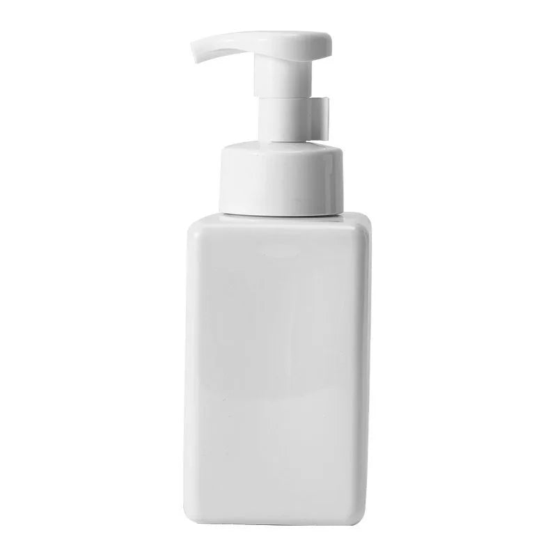 450ml 250ml White Plastic Dispensers Square Shampoo Lotion Hand Wash Soap Pump Bottles Essential Oil Seal Sprayer