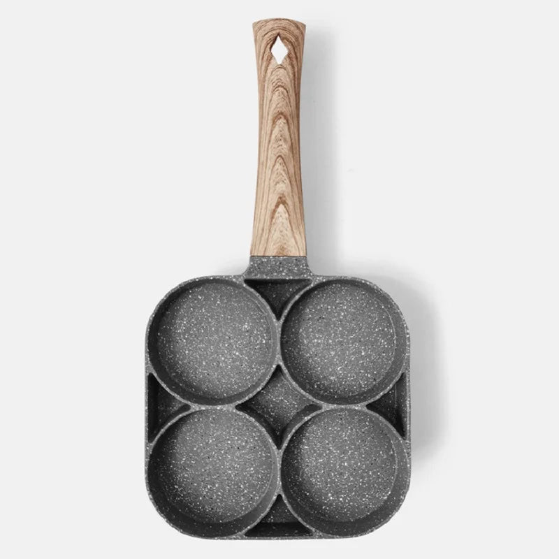 Wholesale Household Cookware Maifan Stone Four-hole Fried Egg Pot Non-stick Pans Aluminum Cooking Pots