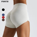 PASUXI New Women's Yoga Shorts - Seamless High-Waisted Scrunch Butt Lift Workout Shorts Soft Athletic Fitness Leggings