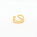 High Quality 18K Gold Plated Stainless Steel Cluster Ring for Women Trendy Jewelry Wrapped Fingers Ring