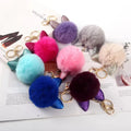 Wholesale Cute  Pom Pom Keychain Fluffy Ball Keyring for Girls and Women Plush Keychains