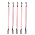 Double-ended Stainless Steel Cuticle Pusher & Nail Knife for Dead Skin Removal Durable Art Nails Tool