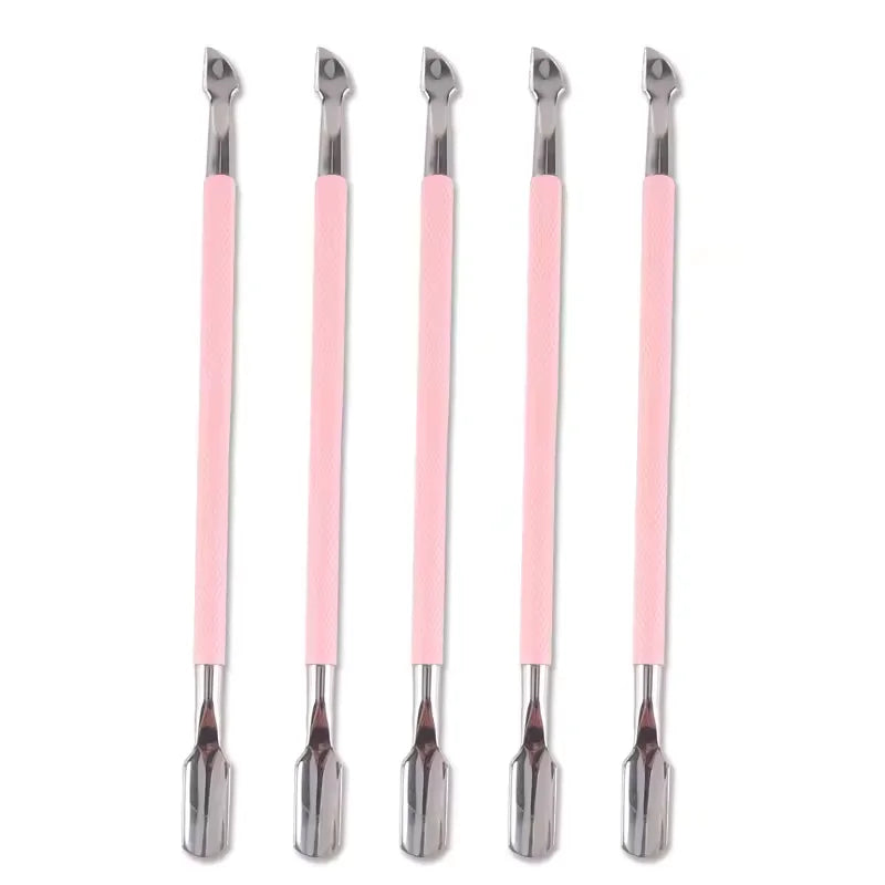 Double-ended Stainless Steel Cuticle Pusher & Nail Knife for Dead Skin Removal Durable Art Nails Tool