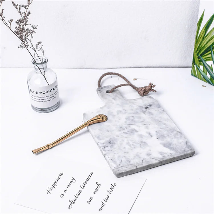 Wholesale Rectangular Natural Handmade Marble Stone Food Trays Marble Cutting Board Chopping Board