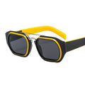 Mens Custom Summer Shades Metal Gold Sun Glasses Private Label Black Yellow Retro Sunglasses 2024 Men Vintage