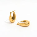 New Trendy Earring 18K Gold Plated Oval Hoop Earrings for Women Stainless Steel Earrings Wholesale