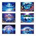 5D DIY Full Diamond Square/Round Painting Beads Sea Dolphins Landscape Canvas Painting Adult Home Decor Craft Embroidery Animals