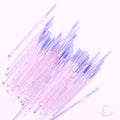 New 50pics Spiral Crystal Rod Straight Head Disposable Applicators Eyebrow Comb Eyelash Brushes Mascara Wands Applicator