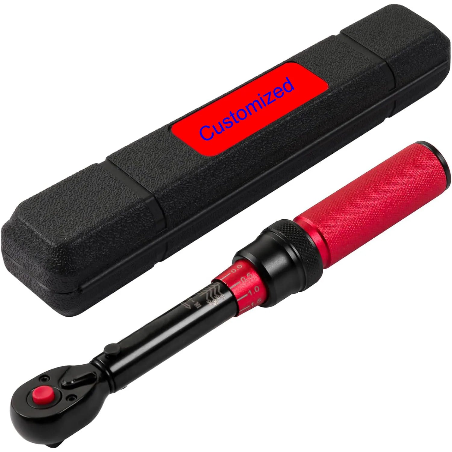 YUHANG 1/4-Inch Drive Click Torque Wrench Carbon Steel Dual-Direction Adjustable (10-50in.lb/1.1-5.7Nm) DIY OEM Customizable