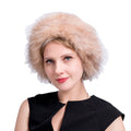 Fur Headband Women Elastic Hand Knitted Fox Fur Headband Neck Warm Fur Neck Warmer