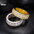 925 Sterling Silver Men's Eternity Band Rings Top Icy Fine Jewelry Wedding Engagement VVS D Color Moissanite Diamond 18K Ring