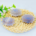 New Arrival Hand Carved Blue Flash Moonstone Lotus Natural Crystal Carvings for Home Decoration for Gift Purpose