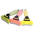 Factory Wholesale Silicone Handle Self Cleaning Car Hair Deshedding Tool Dog Pet Grooming Shedding Brush