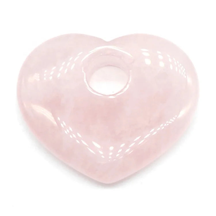 Natural Rose Quartz Gemstone Pendant Crystal Heart Donut Stone Women Best Gift Fashion Stone Necklace MegaBDM