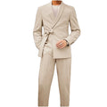 Elegant Men's Suits With Belt Shawl Lapel Costume Homme 2 Pieces Prom Groom Tuxedos for Wedding Tailored Blazer Jacket+Pants