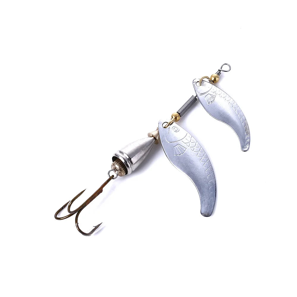 9cm/10.5g Artificial Metal Colourful Freshwater Casting Spinner Baits Set Fishing Lures for Bass Trout