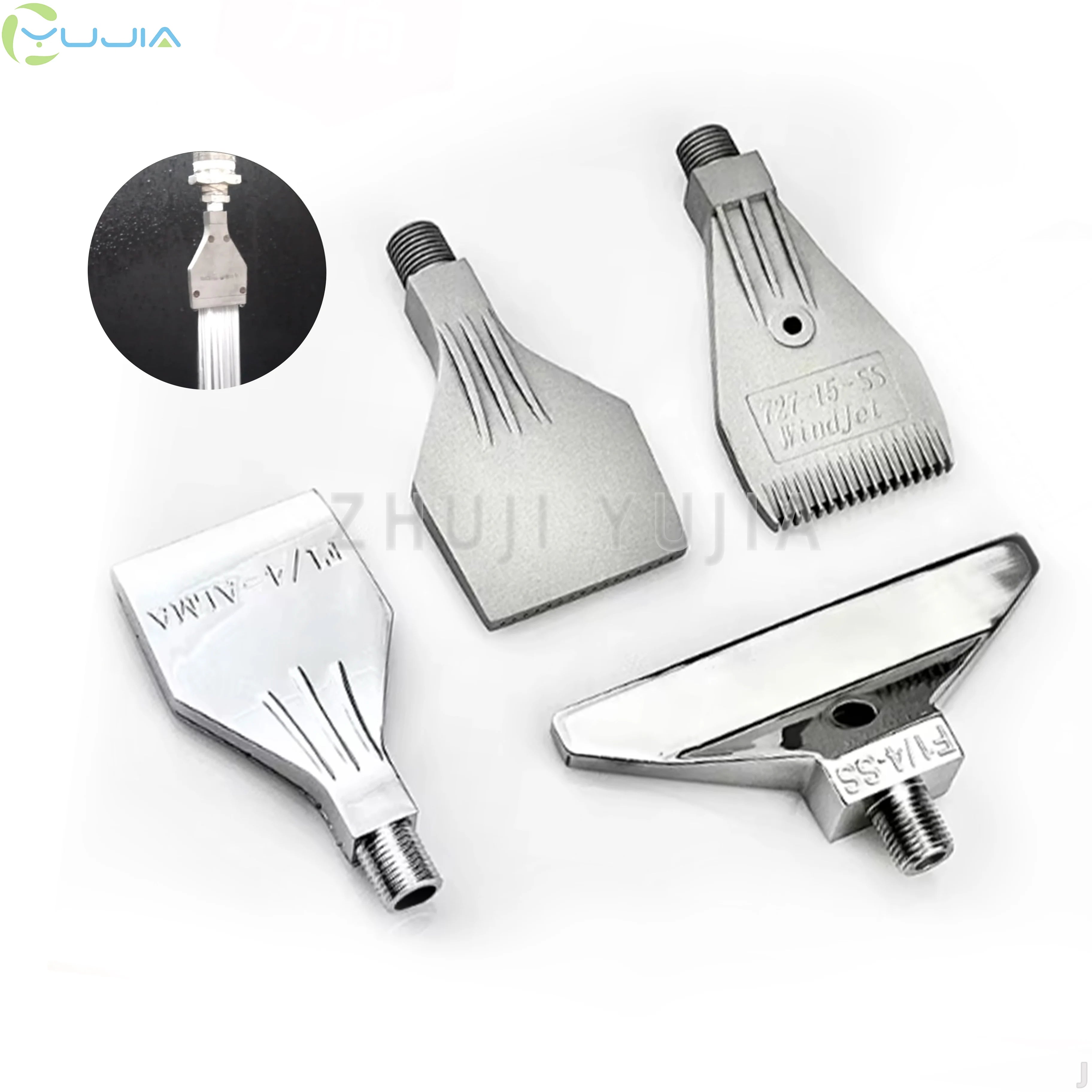 1/4 Stainless Steel Flat Fan Spray air Knife Nozzle for Cooling 48mm Wide Super Wide Flat air Blowing Nozzle