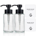 Wall Mounted Soap Dispenser 330ml Clear Frosted Black White Round Glass Foam Lotion Pump Bottle Bathroom Dispenser