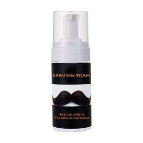Private Label 100ml Organic Beard Shaving Foam with Resveratrol Softening and Moisturizing for Men's Beards Shampoo Bottle