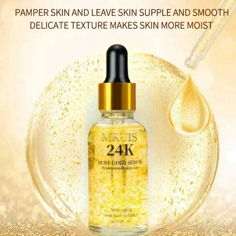 MRUIS Strengthenthe Skinbarrier 24K GOLDSKIN Brighten the Skintone Gold Hyaluronic Acid Glycerin  Antioxidant Properties