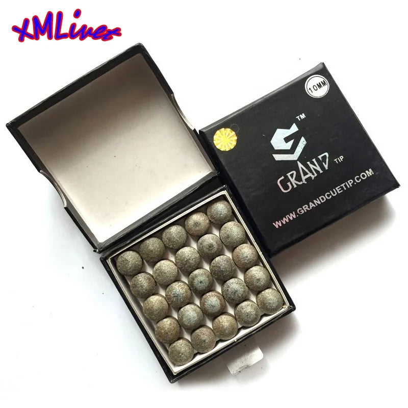 Xmlivet Professional GRAND 10mm/11mm Snooker Cue Tips in S/M/H Grey Color Pool Cue Tip Billiard Accessories Wholesale