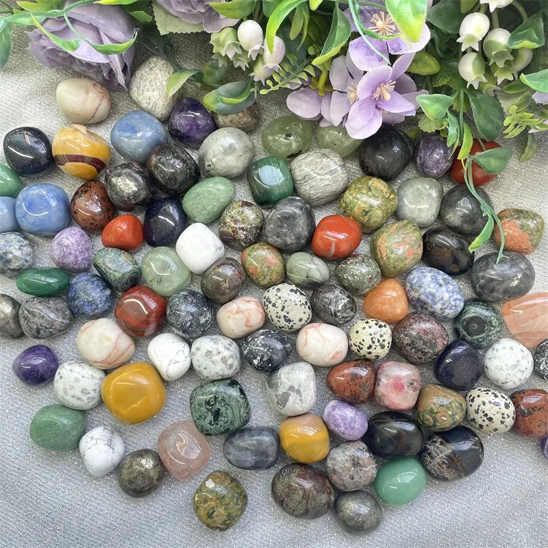 Mixed Materials Crystal Gravel Free Form Natural Rose Quartz Tumbled Stone for Healing