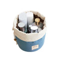 Maleta De Maquiagem High Capacity Multifunction Travel Waterproof Drawstring Makeup Toilet Bag Cylinder Cosmetic Bag Vanity Box