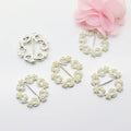 Rhinestone  Pearl  Buckles  Flowers  Shape  Buckles  for  Dress Decoration