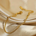 Trendy Twisted Cable Chain Bracelet Jewelry 18k Gold Stainless Steel Rope Chain Bracelet For Women Accessories