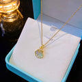 Starfish Shell Stainless Steel Necklace Female Inlaid Ocean Plate Zircon Pendant Temperament Stainless Steel Clavicle Chain