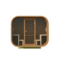 Red Cedar Outdoor Sauna Cabin 2024 4-Person Cube Steam Room with Adjustable Temperature for Spa Backyard Use