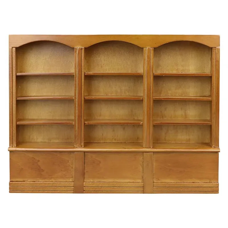 Manufacture Wholesale White Doll House  Bookcase Pretend Toy Doll House Accessories Furniture Bookshelf  Wooden Kids