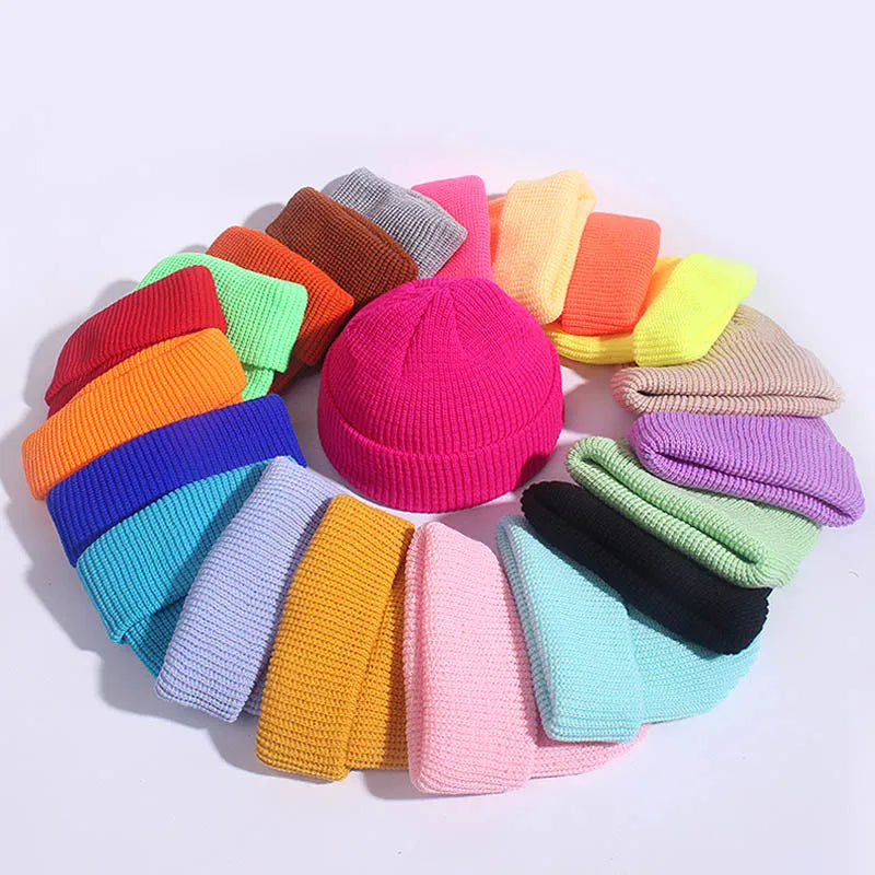 Wholesale Custom Knitted Hats Embroidered Logo Warm Beanie Men's Winter Hat