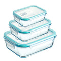 High Quality Airtight Glass Meal Prep Containers Food Storage Container Set Microwave Glass Lunch Box With BPA Free Lid