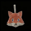 Fox 3D Jewelry Design Fashion Hip Hop Iced Out Cubic Zircon Stones 925 Silver Animals Fox Pendant Charms for Costume Show