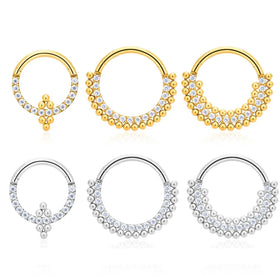 G23 Titanium Piercing Nose Ring Body Jewelry Hoop Earings ASTM F136 Cartilage Tragus Diaphragm Titanium Hing