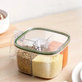 Choice Fun New Design Four Dividers Spice Organizer With Spoons Food Storage Jar