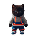 Desktop Mini Cute Fitness Cat Sculpture Desktop Decorations Ornaments for Home Bar Party Desk Decoration Funny Gift