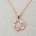 Fashion Dainty Flower Rose Necklace Girl Necklaces 18K Women Fashion Accessories Jewelry