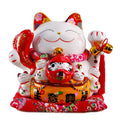 Piggy Bank 15 Inch Large Big Size Wealth Rolling Ceramic  Lucky Cat for Money Coin Bank New Year Rich Booming Business Ornaments