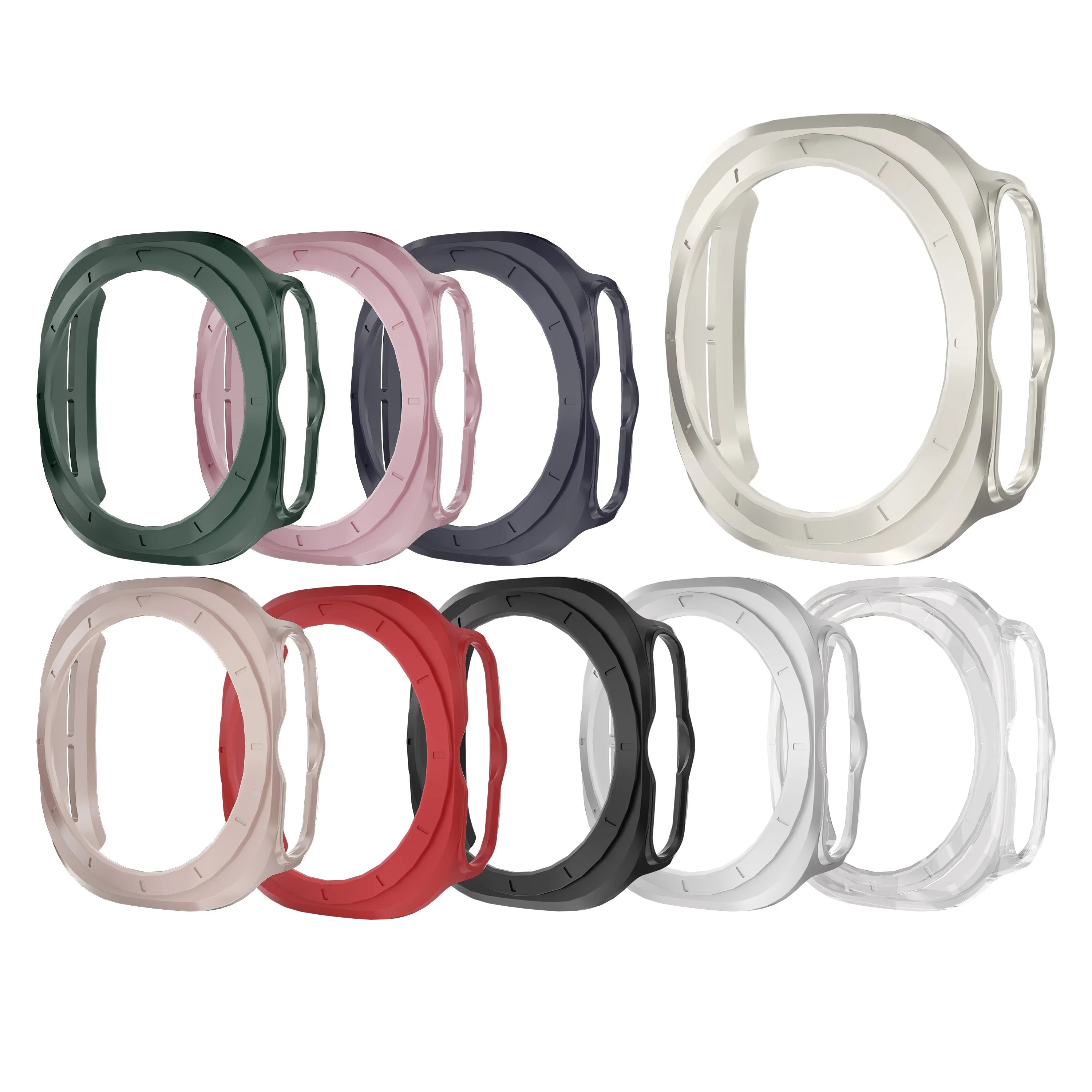 IVANHOE for Samsung Galaxy Watch 7 Ultra 47mm PC Case Hollow Out Cover for Samsung Watch 7 47mm Protector Shell Replaceable