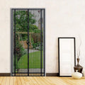 Magnetic Insect Screen Door & Window Anti-Mosquito Mesh Polyester Modern Design Black 100x210cm Easy Assembly