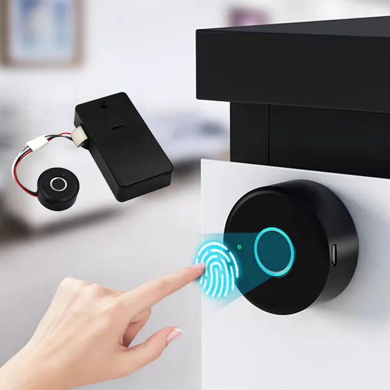 High Security Battery Hidden App Keyless Anti-Theft Wifi Smart Electronic Biometric Drawer Fingerprint Furniture Cabinet Lock