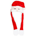 Xmas Decor in Stock Cartoon Santa Reindeer Style LED Santa Hat with Swinging Ears Flannel/Polyester/Plush 73cm