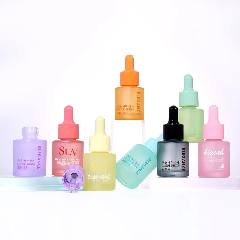 Luxury 20ml Multi-color Dropper Glass Bottles for Face Cream Essential Oil & Skincare Serum-Hot Sale Cosmetics