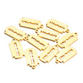 Gold Plated Stainless Steel European Razor Charms for Jewelry Making Geometric Pendants for Bracelets and Necklaces for DIY