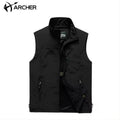 Latest Model Fashion Utility Vest Stand Collar Breathable Outdoor Running Vest Work Sleeveless Winter Men Vest