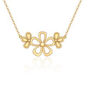 Hot Selling Daochong Custom Fine Jewelry 925 Sterling Silver Gold-plated Flower Pendant Women's Necklace