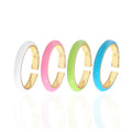 WMJZ848 Minimalist Jewelry Enamel Adjustable Ring 18K Gold S925 Sterling Silver Jewelry for Women Colorful Enamel Stack Rings
